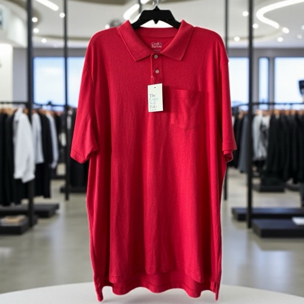 New Croft & Barrow Polo Shirt Men's Size XX Large 2XL CRUISE Vacation New Tags